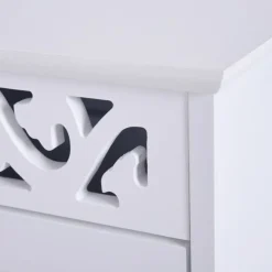 Cajonera auxiliar Homcom 3 cajones blanco 68,5x29,8x29,8 cm
