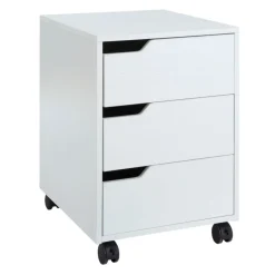 Cajonera auxiliar Homcom para oficina 3 cajones 57,5x40x50 cm