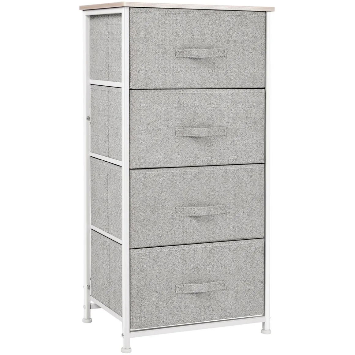 Cajonera Hatay Homcom 4 cajones tela gris 92x45x30 cm