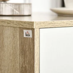 Cajonera Luquillo Homcom 3 cajones blanco/natural 68,5x40x35 cm