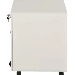 Cajonera Vinsetto 2 cajones con llave+ruedas blanco 58x40x49 cm