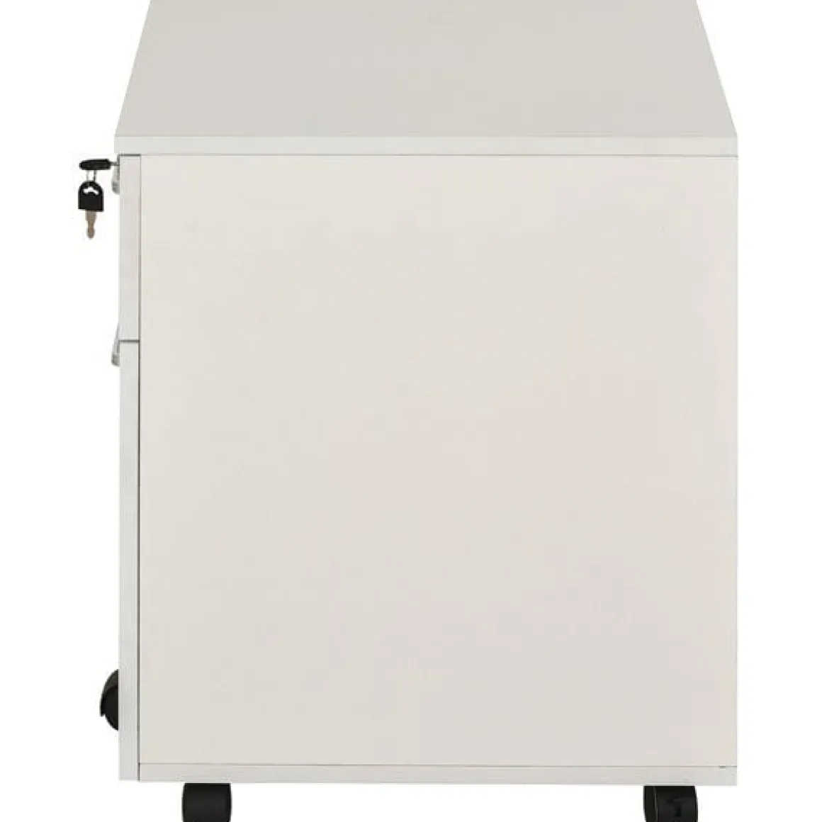 Cajonera Vinsetto 2 cajones con llave+ruedas blanco 58x40x49 cm