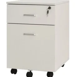 Cajonera Vinsetto 2 cajones con llave+ruedas blanco 58x40x49 cm