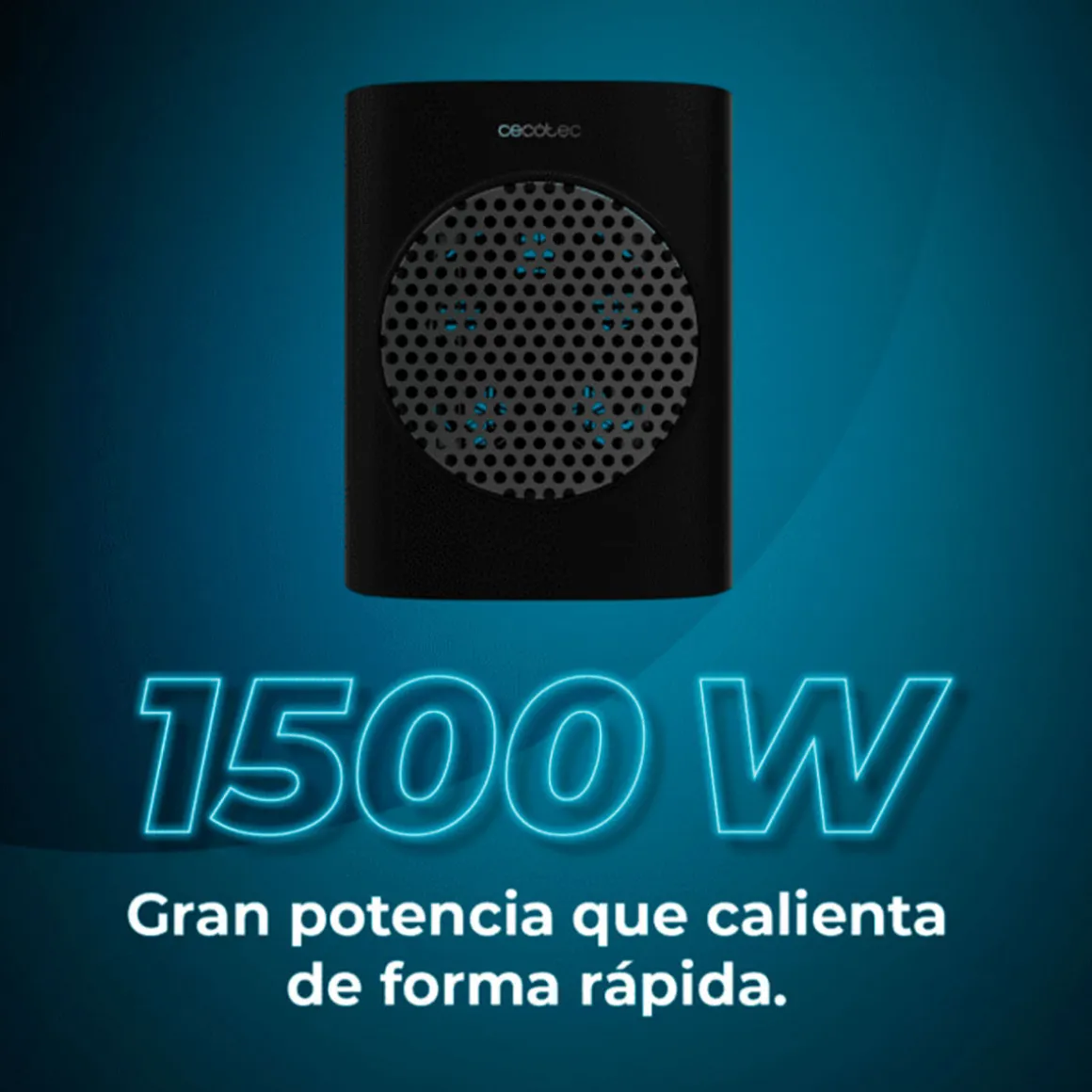 Calefactor cerámico Cecotec ReadyWarm 1570 Max Ceramic Smart Black 1500W con temporizador negro