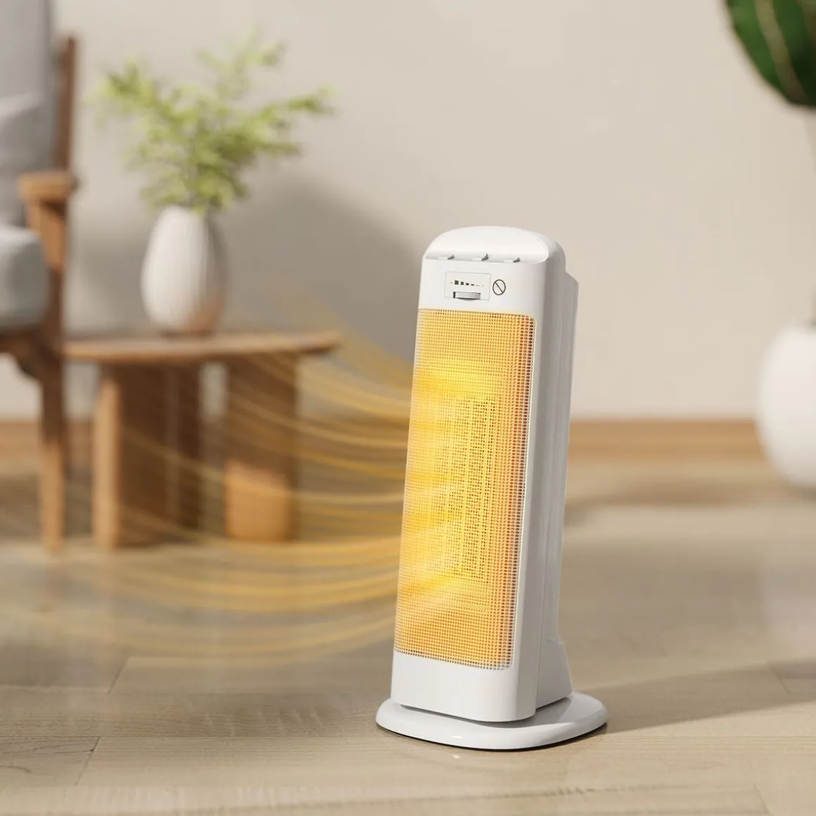 Calefactor cerámico Homcom 2000W 3 modos oscilación blanco