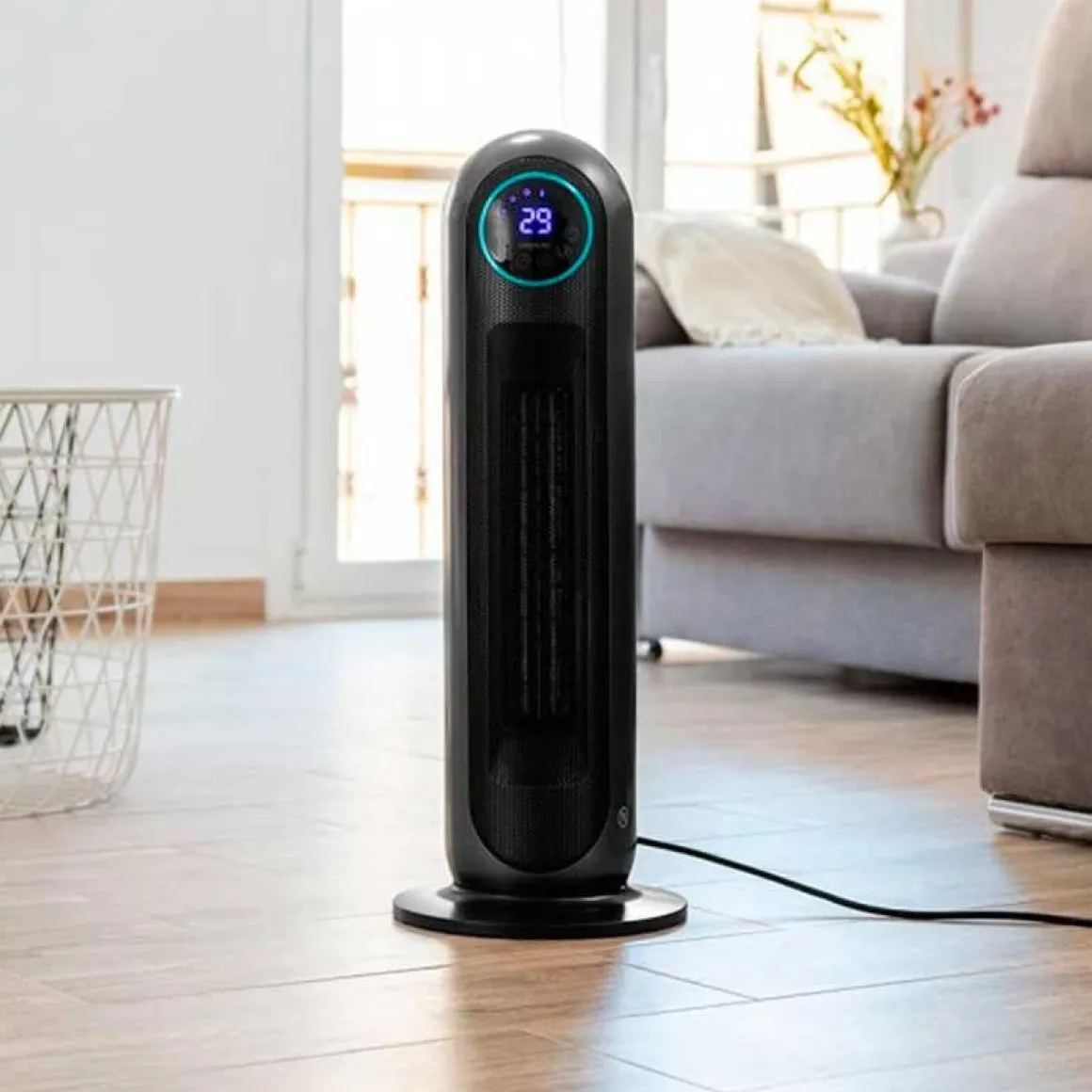 Calefactor cerámico Ready Warm 10150 Smart Ceramic Pro Cecotec 2200W pantalla LED con mando negro