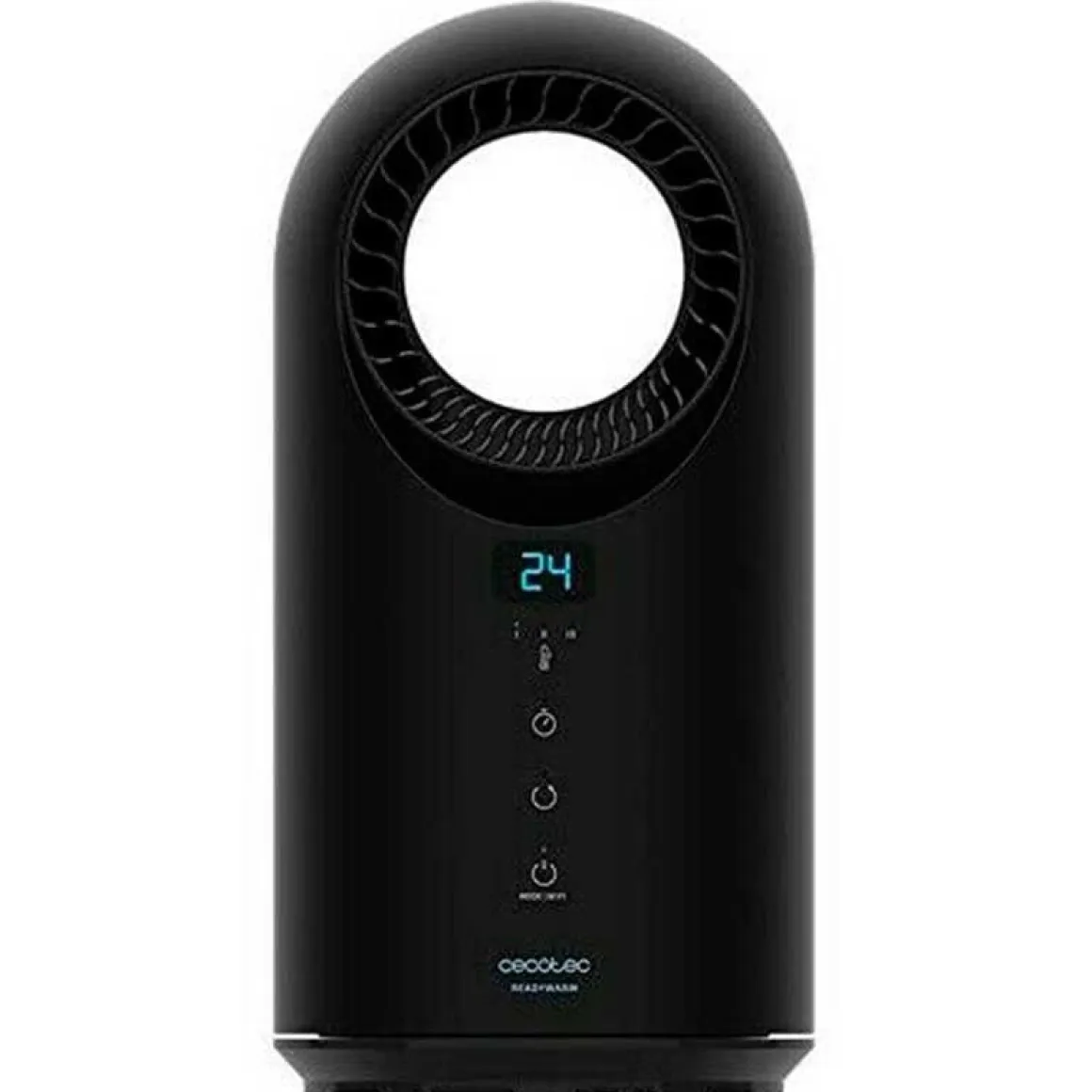 Calefactor Ready Warm 8400 Bladeless Connected 1500W Wifi oscilante/panel táctil negro