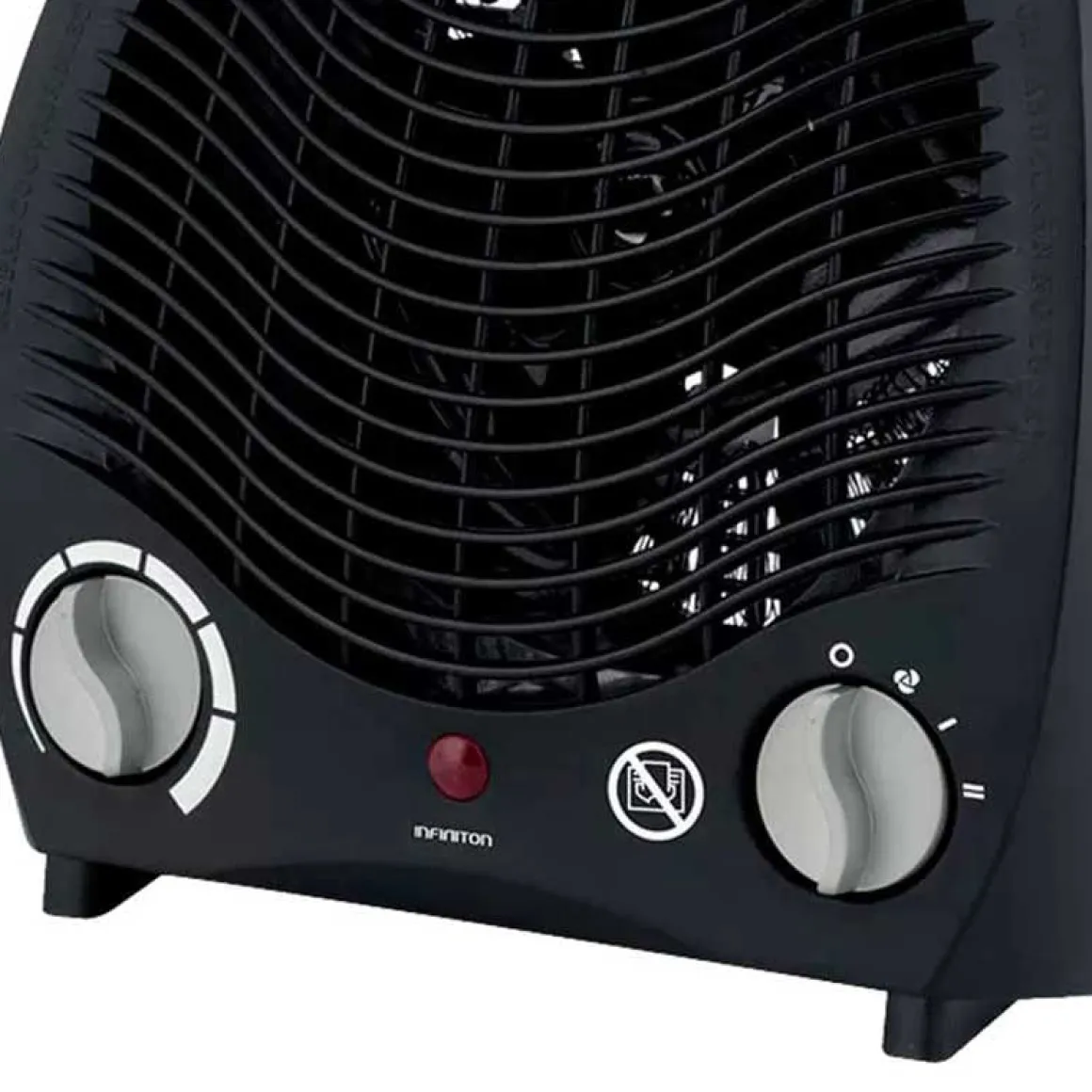 Calefactor ventilador Infiniton HBS-201B 2000W termostato mecánico 2 niveles negro