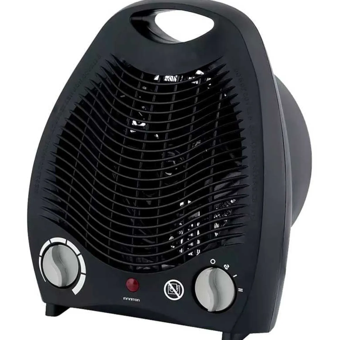 Calefactor ventilador Infiniton HBS-201B 2000W termostato mecánico 2 niveles negro