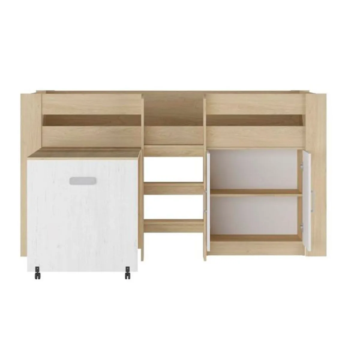 Cama Block Donald con mesa de estudio 110,6x208,6x97,2 cm
