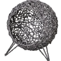 Cama cueva para gatos PawHut de ratán con cojín