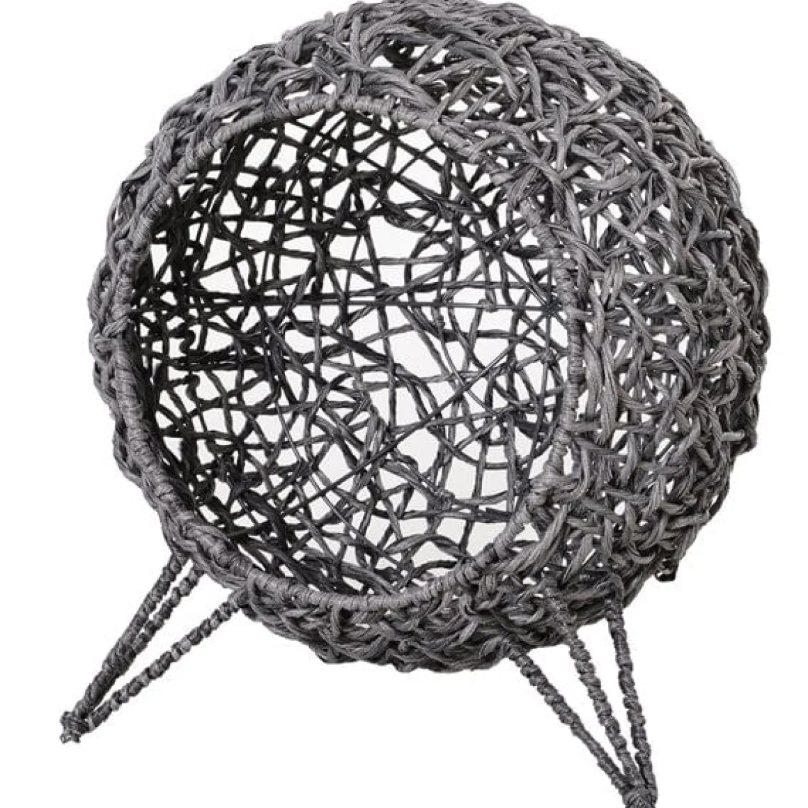 Cama cueva para gatos PawHut de ratán con cojín
