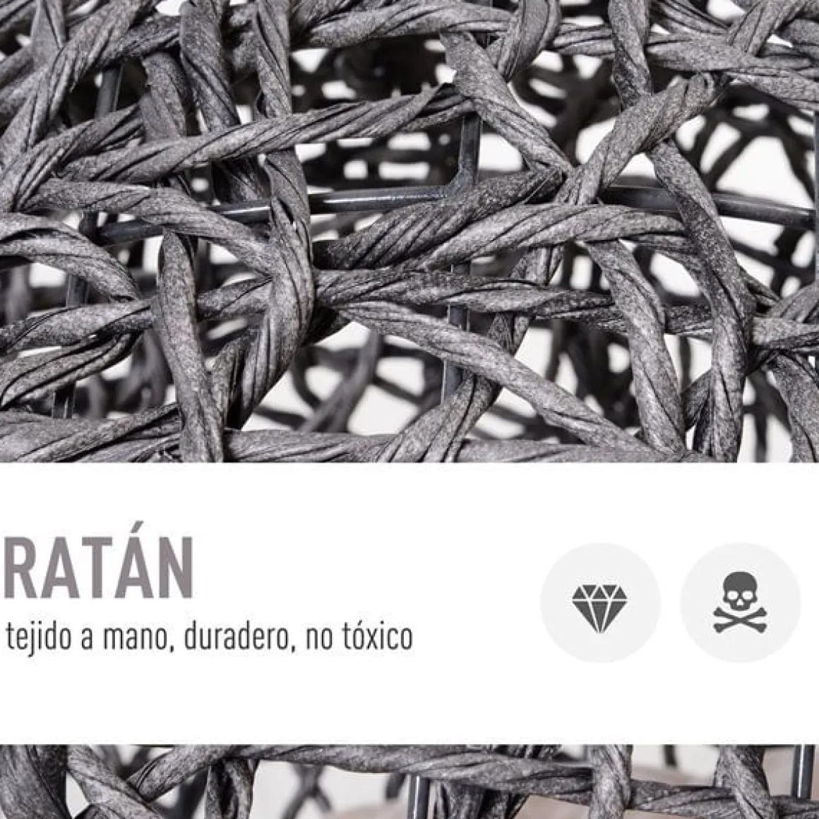 Cama cueva para gatos PawHut de ratán con cojín