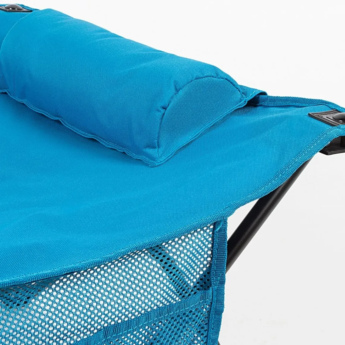 Cama de camping Aktive plegable + bolsa de transporte azul 38x62x178 cm