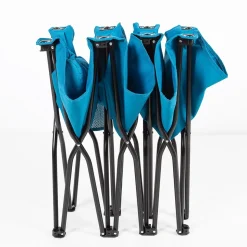 Cama de camping Aktive plegable + bolsa de transporte azul 38x62x178 cm