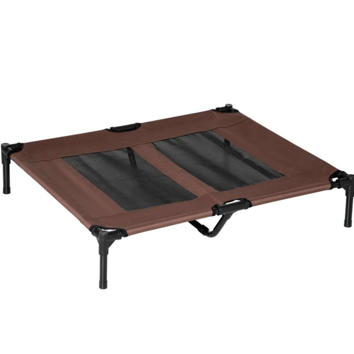 Cama elevada PawHut para mascotas con malla transpirable marrón 18x92x76 cm