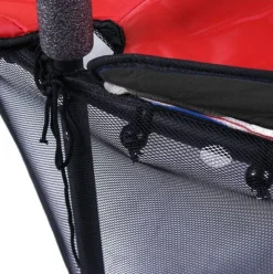 Cama elástica Bayi red de seguridad rojo Ø140 cm