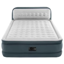 Cama hinchable Dura-Beam Deluxe Intex 2 usuarios con bomba eléctrica gris 46x152x236 cm