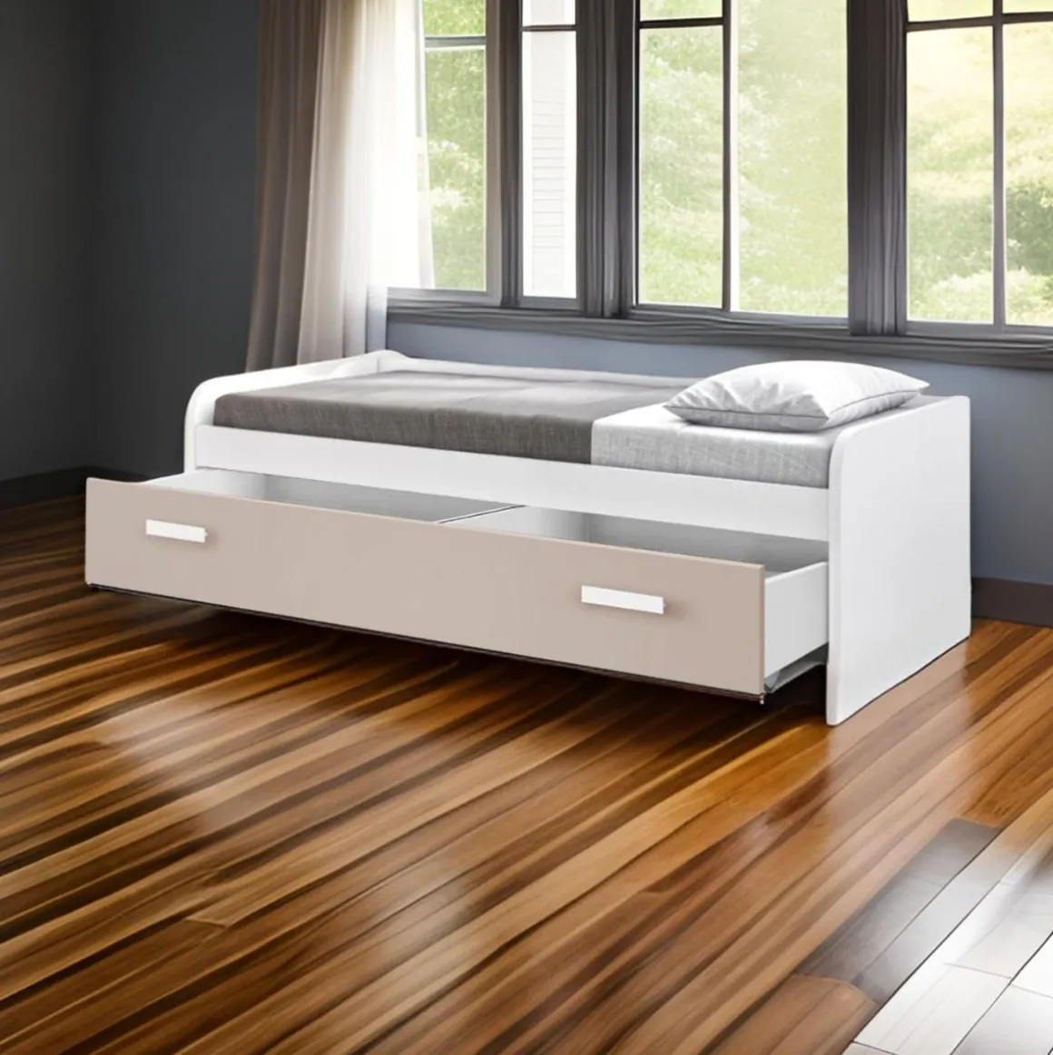 Cama nido Alumbre con cajonera 53,7x190x98,2 cm