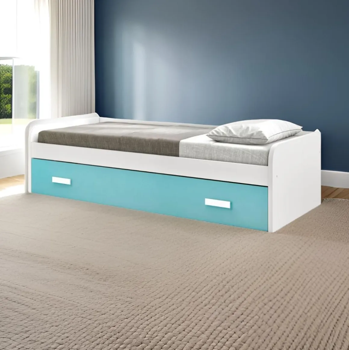 Cama nido Alumbre con cajonera 53,7x190x98,2 cm