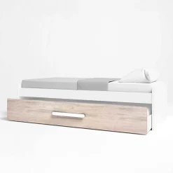 Cama nido Estelle con tirador blanco mate/sahara 51x202x99,5 cm
