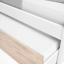 Cama nido Estelle con tirador blanco mate/sahara 51x202x99,5 cm