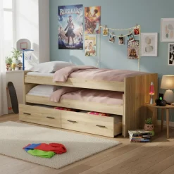 Cama nido New Aura con 2 cajones 72x202,6x98 cm