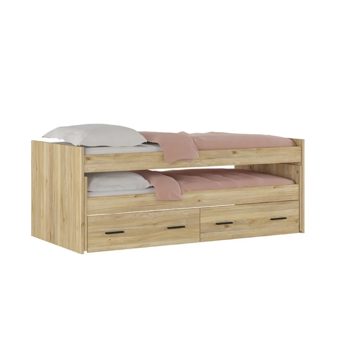 Cama nido New Aura con 2 cajones 72x202,6x98 cm