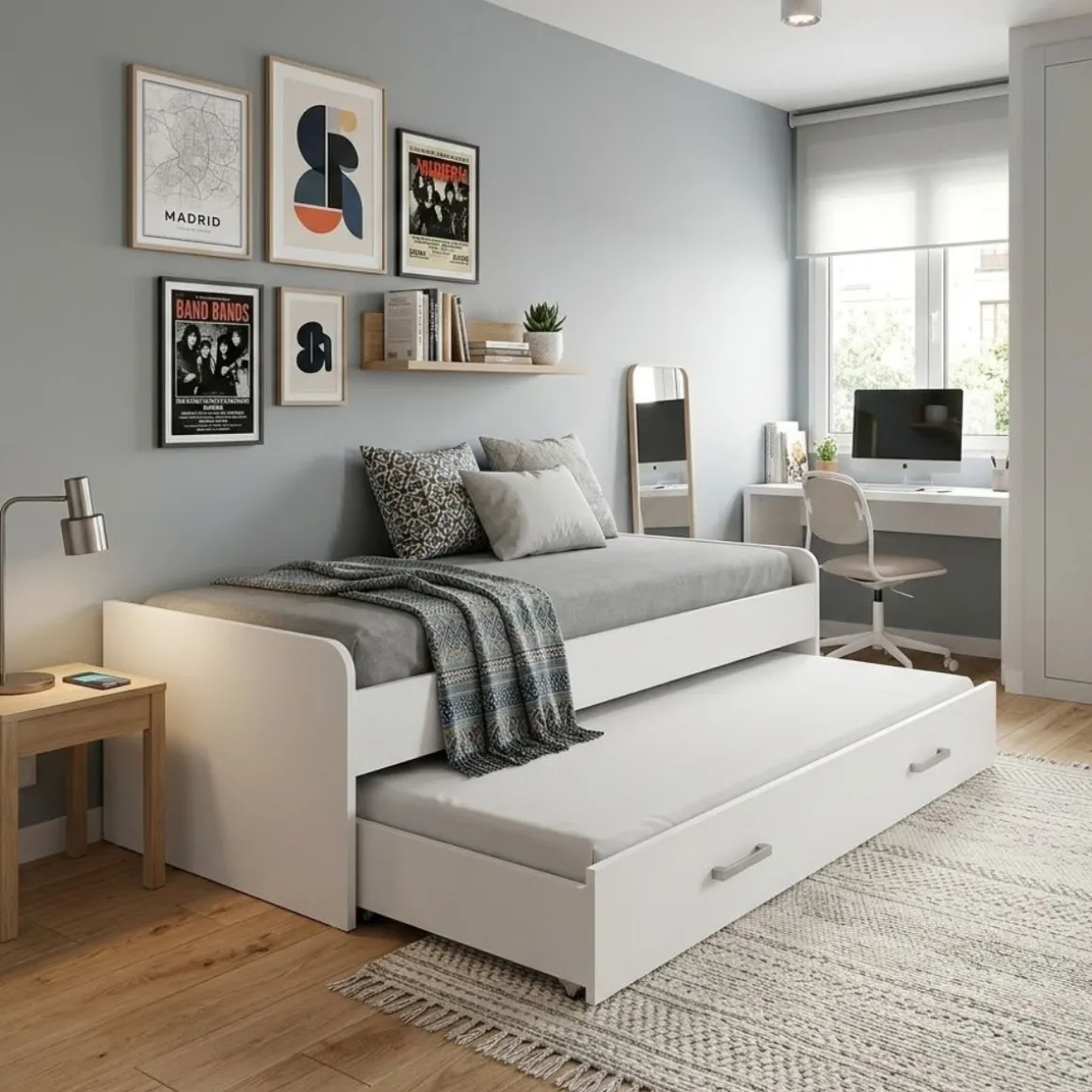 Cama nido Pema blanco 70x98x200 cm