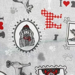 Cama para mascotas Camacan forma hueso acolchada estampado