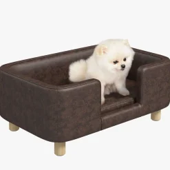 Cama para mascotas Chester Pawhut marrón 31x74x48,5 cm