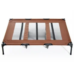 Cama para mascotas elevada PawHut marrón 23x122x92 cm