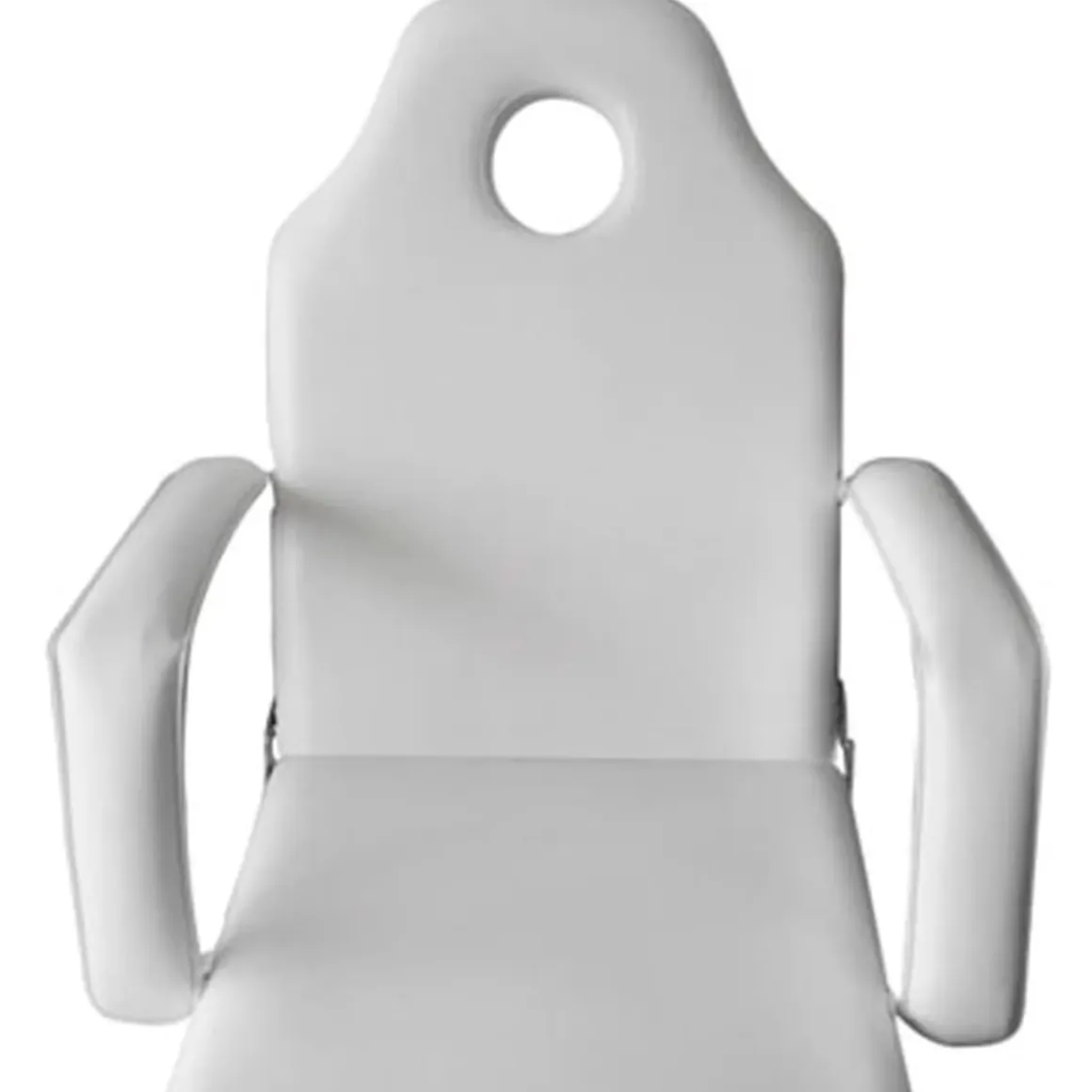 Camilla de esteticista con bolsa de transporte cuero sintético blanco 76x78x185 cm