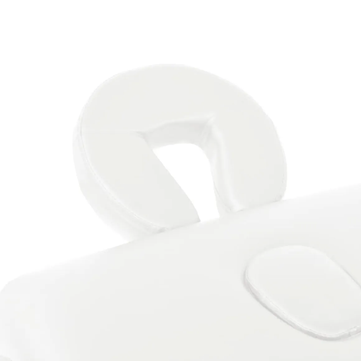 Camilla de masaje plegable 2 zonas reclinable blanco/natural 65/87x66x218 cm
