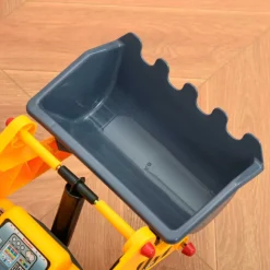 Camión correpasillos Homcom con pala excavadora +2A amarillo 37x26x70 cm
