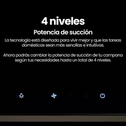 Campana extracción Infiniton CMPRTAL-BT90 250W 800m³/h A negro 90 cm