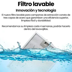 Campana extractora Infiniton CMPTRAL80B 253W 800m³/h A negro 80 cm