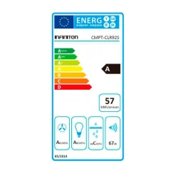 Campana extractora Infiniton CMPT-CLR92S 800m3/h 250W panel táctil y mando a distancia inox