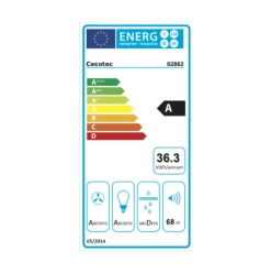 Campana extractora telescópica Cecotec Bolero Flux TLM 606500 165W 650 m3/h 2 potencias A inox 60 cm