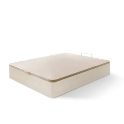 Canapé Cielo diseño abatible base tapizada 3D natural 180x200 cm
