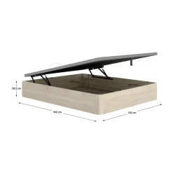 Canapé Round diseño abatible 28,5x135x190 cm