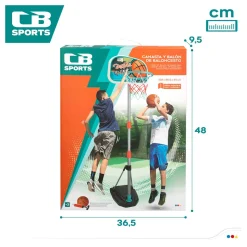 Canasta de baloncesto CB Sports + balón multicolor +3A 165 cm