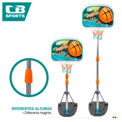 Canasta de baloncesto CB Sports + balón multicolor +3A 165 cm