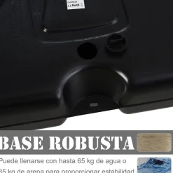 Canasta de baloncesto Homcom con soporte negro 302-352 x 86 x 90 cm