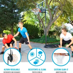 Canasta de baloncesto Lifetime altura regulable sistema Slam-It 245/305 cm