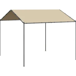 Carpa Awa acero y tela beige 2,5x3x3 m