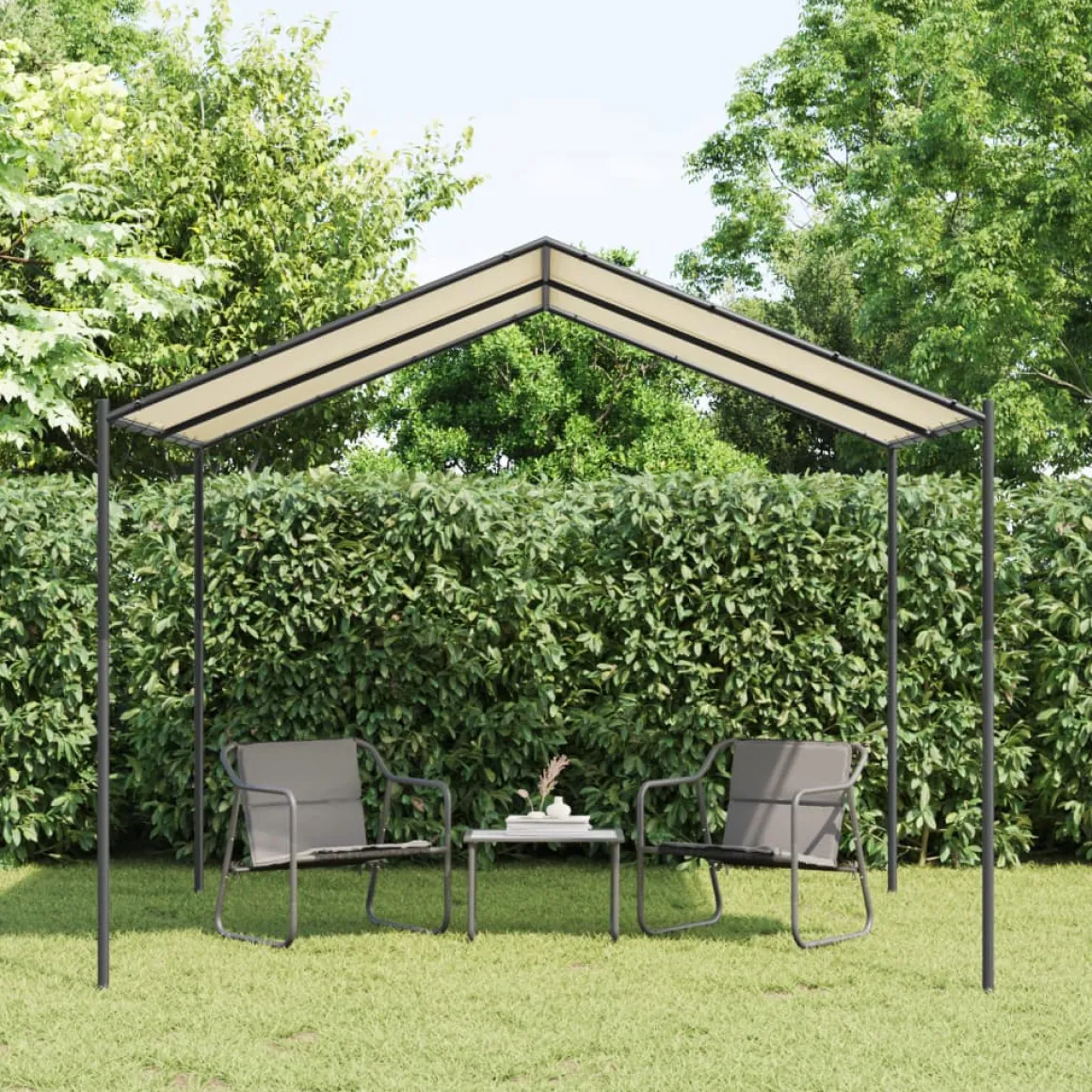 Carpa Awa acero y tela beige 2,5x3x3 m