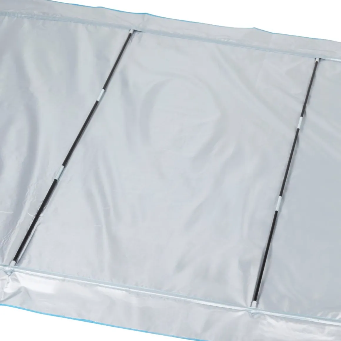 Carpa de camping Aktive 2 personas protección UV + bolsillo azul 360x120 cm