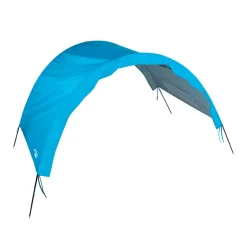 Carpa de camping Aktive 2 personas protección UV + bolsillo azul 360x120 cm