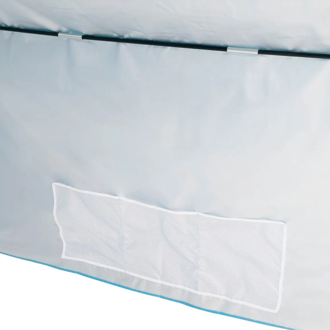 Carpa de camping Aktive 2 personas protección UV + bolsillo azul 360x120 cm